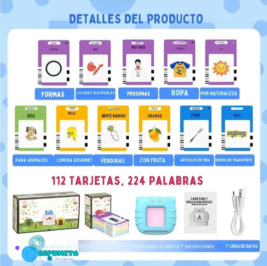JUEGO LECTOR DE TARJETAS APRENDO INGLES